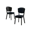 Hanah Home set trpezarijskih stolica Nape 6 kom, antracit tkanina Babyface, crne metalne noge