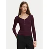 Guess Bluza W6BP32 K6401 Bordo rdeča Regular Fit