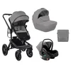 KikkaBoo Kolica Irene premium 3in1 set sa I-SIZE autosedištem i tvrdom korpom Light Grey (KKB11253)