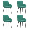vidaXL vidaXL Jedilni stoli 4 pcs Žamet Turkizna 57 x 50 x 85 cm, (5000296904)