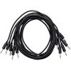 Erica Synths Braided eurorack patch cable 60cm (5pcs, black) 0,6 m Ravni - Ravni Patch kabel