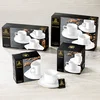 Set 2 Skodelic in Podstavkov, Porcelan, 90ml