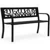 MultiGarden Metalna baštenska klupa 120x50cm sa dekorativnim naslonom WYI-XG279