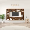 Set TV komoda 4 pcs Smeđa 37 x 37 x 142,5 cm Konstruirano drvo