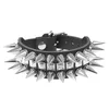 Zapestnica LEATHER & STEEL FASHION - Spikes and Pyramids - LSF1 163