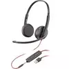 HP Poly Blackwire 3225 Stereo USB-A slušalke (Bulk) Žične Obruč za glavo Pisarna / klicni center USB Tip-A Črna