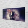 tulup.si Slika na steklu Ženska kitara opombe 100x50 cm 2 obešalnika