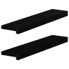Prozorske klupice 2 kom tamnosmeđe 70x15x2 cm masivne hrast