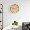 Vidaxl vidaXL Stenska ura rjava O39 cm železo in les