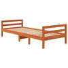 Vidaxl Posteljni okvir brez vzmetnice voščeno rjav 90x190 cm borovina
