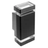GTV Zidna LED armatura 2*GU10 IP54 crna