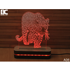 Black Cut 3D Lampa Jaguar, Crvena