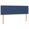 Vidaxl Posteljno vzglavje modra 144x5x78/88 cm blago