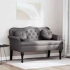 vidaXL Chesterfield klop Siva 120,5 x 65 x 75 cm Umjetno usnje
