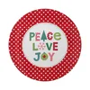 Tognana Podložni tanjir Peace Love Serving Xmas Joy, 33 cm, Šareni