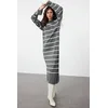 Trendyol Modest Ženska haljina Tctaw24Eb00018, Tamnosiva