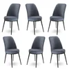 Hanah Home Set 6 trpezarijskih stolica Dexa Sivo-Crni