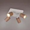 Trio Lighting Stropni žaromet Soka, rjava/siva, dolžina 20 cm, kovina, 4-krilni. - Dnevna soba/jedilnica - Sodobni - rjava, siva