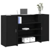 Recepcijski stol Crni hrast 180x50x103,5 cm Inženirsko drvo
