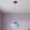 EGLO Visoka svetilka Berardelli, modra/murva, O 30 cm, steklo, E27 - Dnevna soba/jedilnica - Sodobni - modra, murva