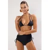 Trendyol Black Triangle Cut Out/Windowed Bikini Top