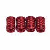 Car 888 Accessories Aluminijumske kapice ventila, 4 komada, Crvene