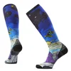Ženske dokolenke Smartwool Ski Zero Cushion Galactic Ski Print OTC, temno modre (S (EU 34 - 37))