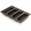 LEKUE silikonski pekač za kruh rjav 4DEL.MINIBAGUETTE 17X5CM