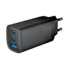TA-UC-PDQC65-01-BK Gembird 3-port 65W GaN USB PowerDelivery fast charger, black