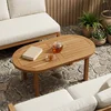 Gornji dio stola 80 x 40 x 2,5 cm Ovalni Čvrsto teak drvo