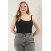 Trendyol Curve Ženska majica Tbbss25Cv00009, Crna