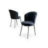 HANAH HOME Set stolica (2 dela) Risa Anthracite Chrome