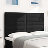 vidaXL vidaXL LED vzglavnik Sodobne črte črno 80 cm tkanina, (22083604)