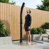 Solarni tuš s tušem glavom 20 l PVC, ABS, Legirani cink Crna