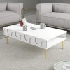 Hanah Home Klub sto Lyon 33, 105x33.6x60 cm, Belo-zlatne boje
