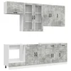 Kuhinjska jedinica LUCCA 8 pcs Betonska siva Konstruirano drvo