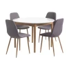 MARSTRAND O110 sto bela + 4 JONSTRUP stolice siva