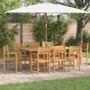 Stolica 8 pcs Smeđa 56 x 55 x 90.5 cm Čvrsto teak drvo