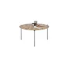 Klubska mizica AURA, premer 74 cm, hrast/antracit