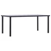 Blagovaonski stol crni i siva boja betona 180 x 90 x 75 cm MDF