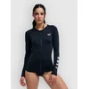 Roxy Essentials Zipped Long Sleeve T-Shirt anthracite