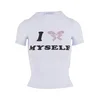 Felicious Majica Love Yourself eozin/črna/off-bela