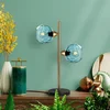Opviq Stona lampa Benek-15-14562, 36x18x58 cm, IP20, Zlatno-plave boje
