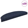 Prostirke za stepenice, samoljepljive, 20 kom., 65x21x4 cm, plave, poluokrugle, velike