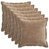 vidaXL Prevleka za blazino 6 kos HOUTEN Rjava 30 x 30 cm