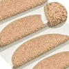 Prostirke za stepenice 15 kom 65x21x4 cm zlatne poluokrugle velike
