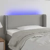 LED uzglavlje svjetlosivo 93x16x78/88 cm od tkanine