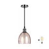 BRILAGI-LED Luster na sajli RETRO GLASS 1xE27/60W/230V O 17 cm crna/zadimljeno bež