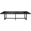 Casa Padrino luxury dining table dark brown/dark gray - Various Sizes - Rectangular kitchen table with solid wood table top and metal legs - Dining room furniture - Luxury furniture