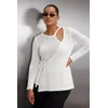 Trendyol Curve Ženska bluza Tbbaw26Af00042, Krem